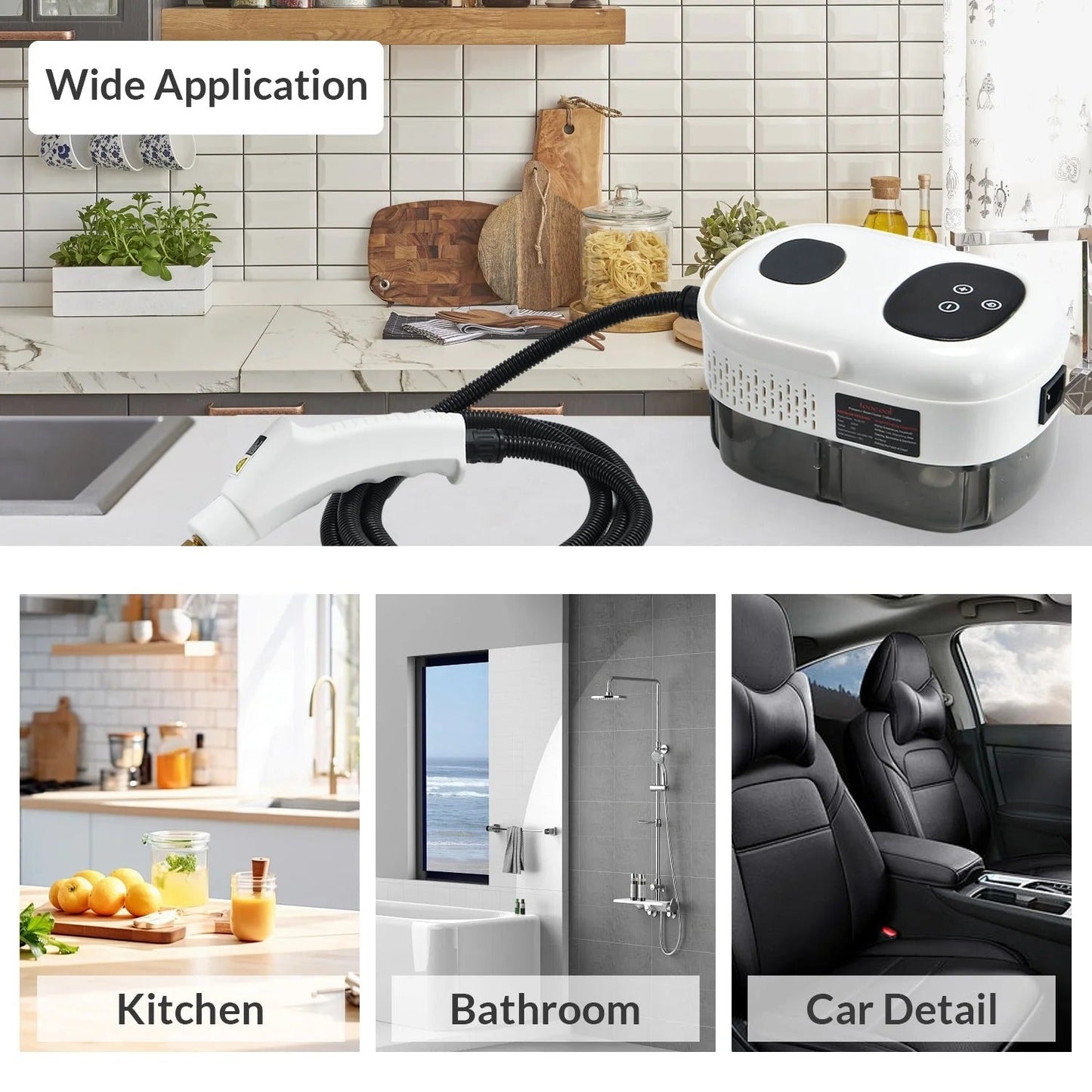 Portable Steam Cleaner Ⓢ — Fast, Powerful, Multi-Surface Cleaning