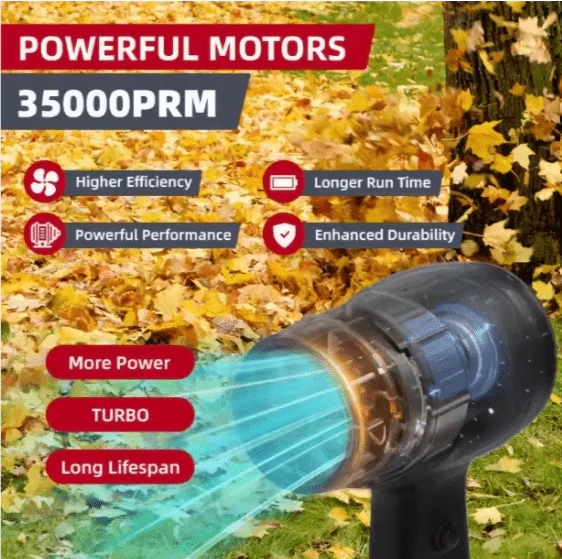 Cordless Jet Duster Blower 35000PA — Powerful Airflow, Whisper-Quiet Performance